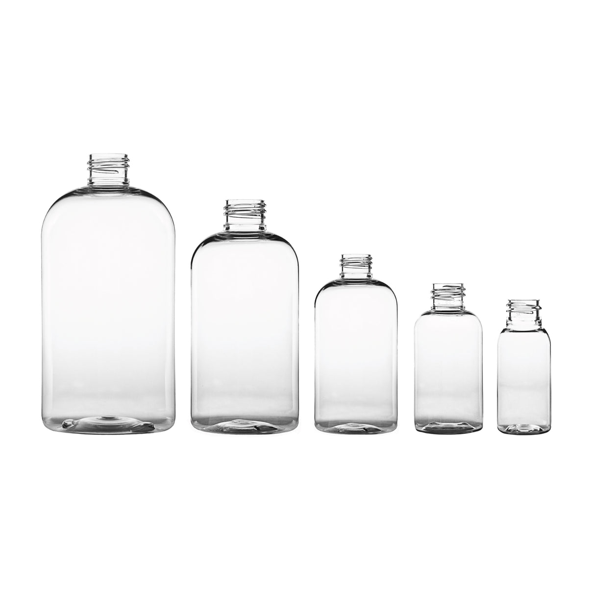 8 oz Boston Round PET Bottles - Clear - Plastic Bottle | General Bottle Supply