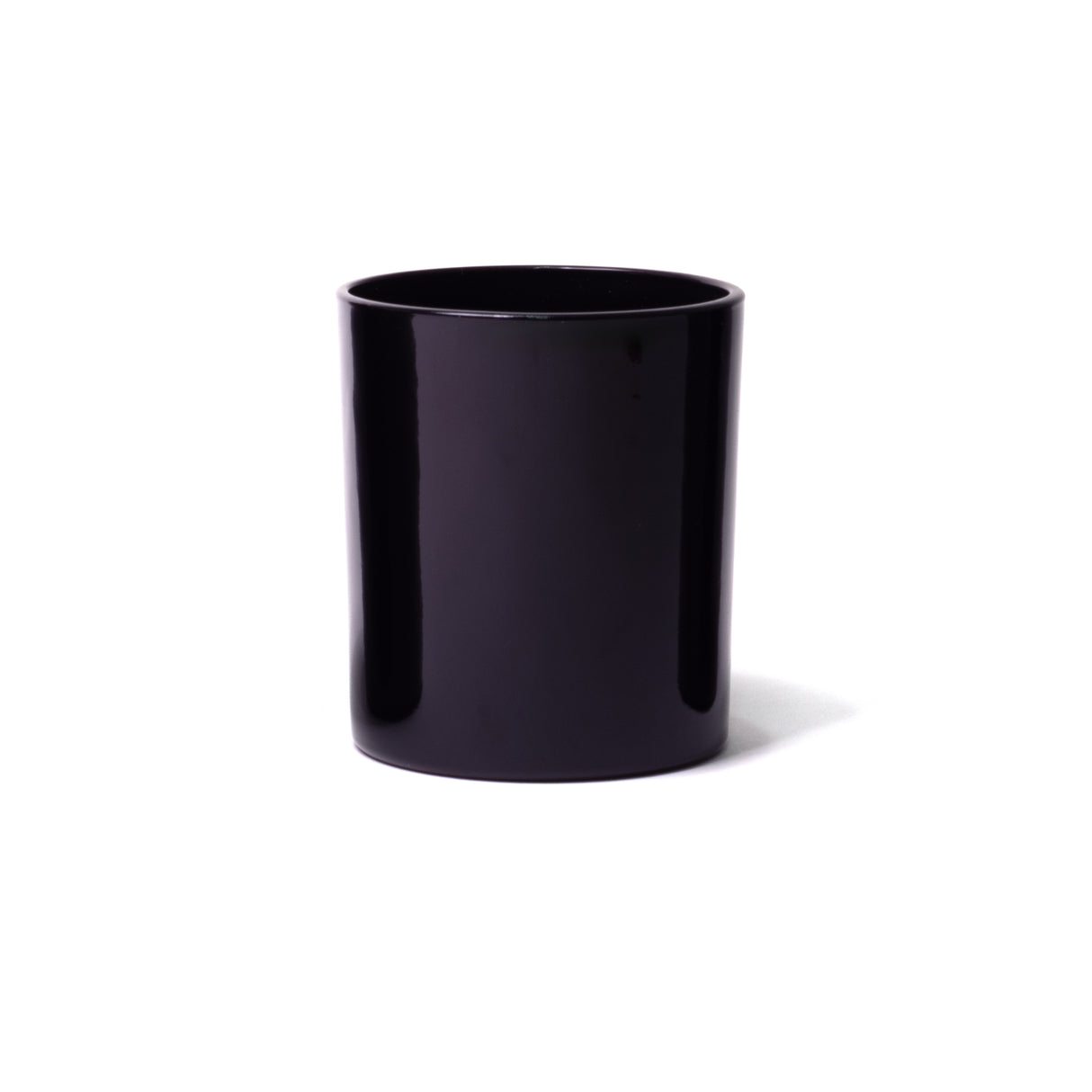 10oz Glass Candle Jar - Black Glossy (External) - Glass Jar | General Bottle Supply