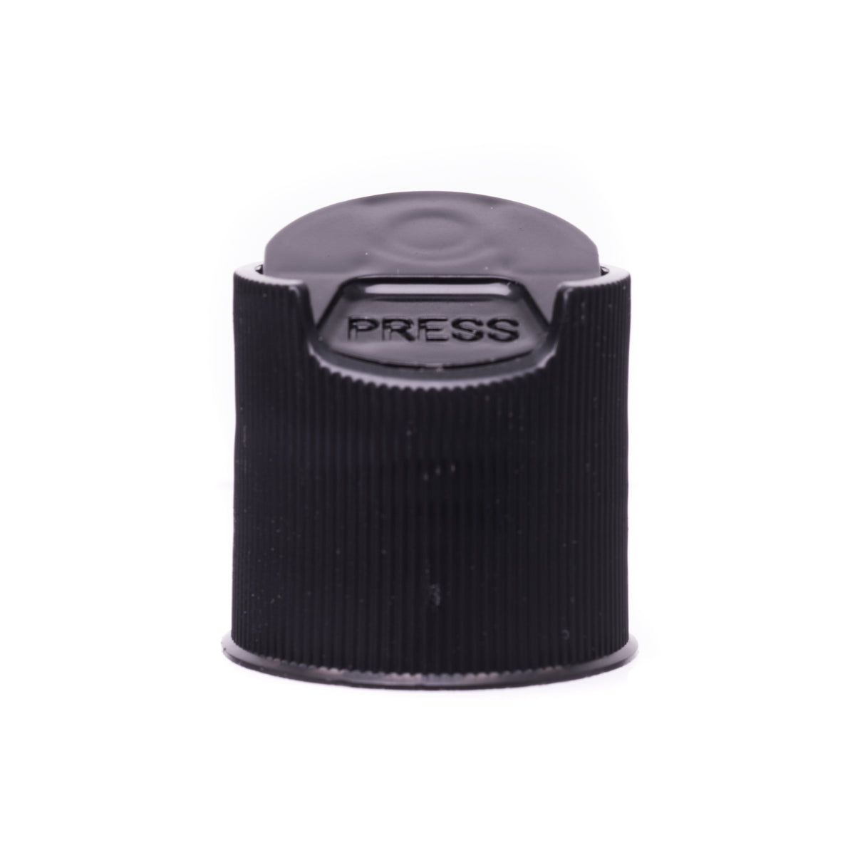 Disc or Press Top - Ribbed - Black (24/410) - Dispensing Caps | General Bottle Supply
