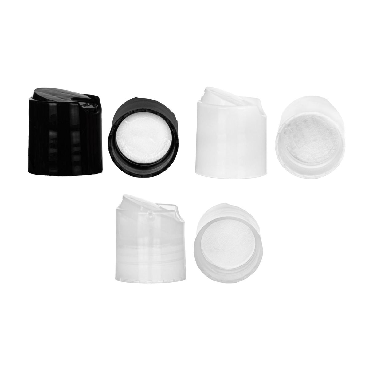 Disc or Press Top - Smooth with PS Liner - Natural (20/410) - Dispensing Caps | General Bottle Supply