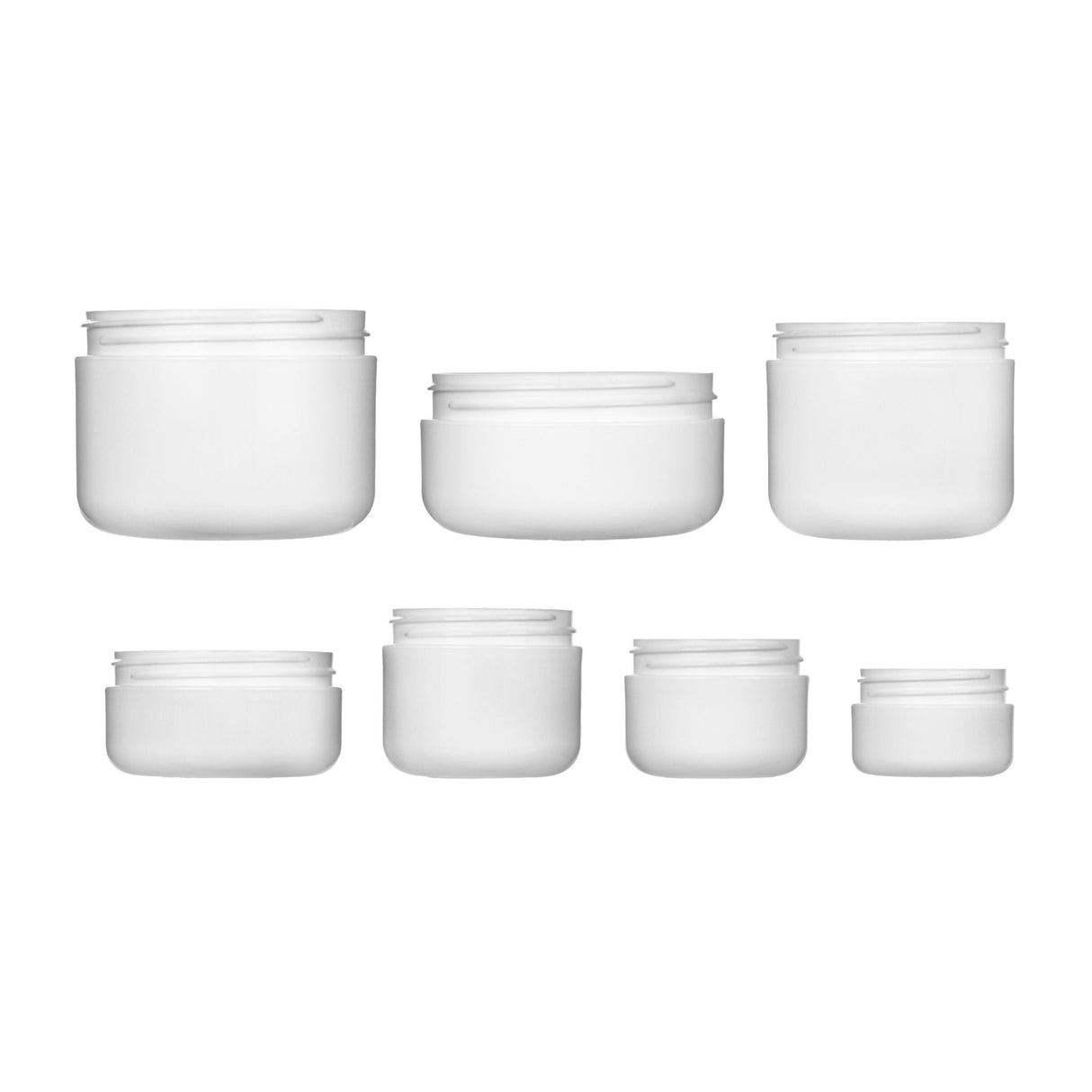 4 oz Double Wall Jar Round Base - White (89/400) - Plastic Jar | General Bottle Supply