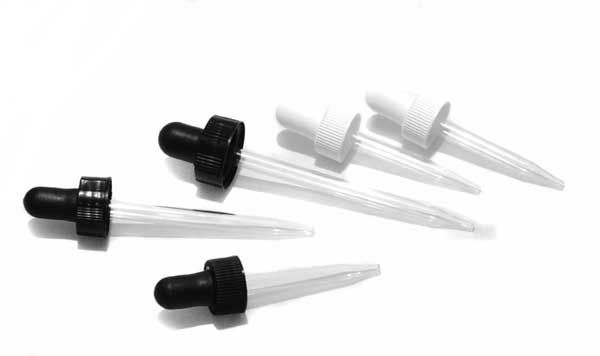 2 oz Glass Dropper Assembly - White (20/400) - Dispensing Caps | General Bottle Supply
