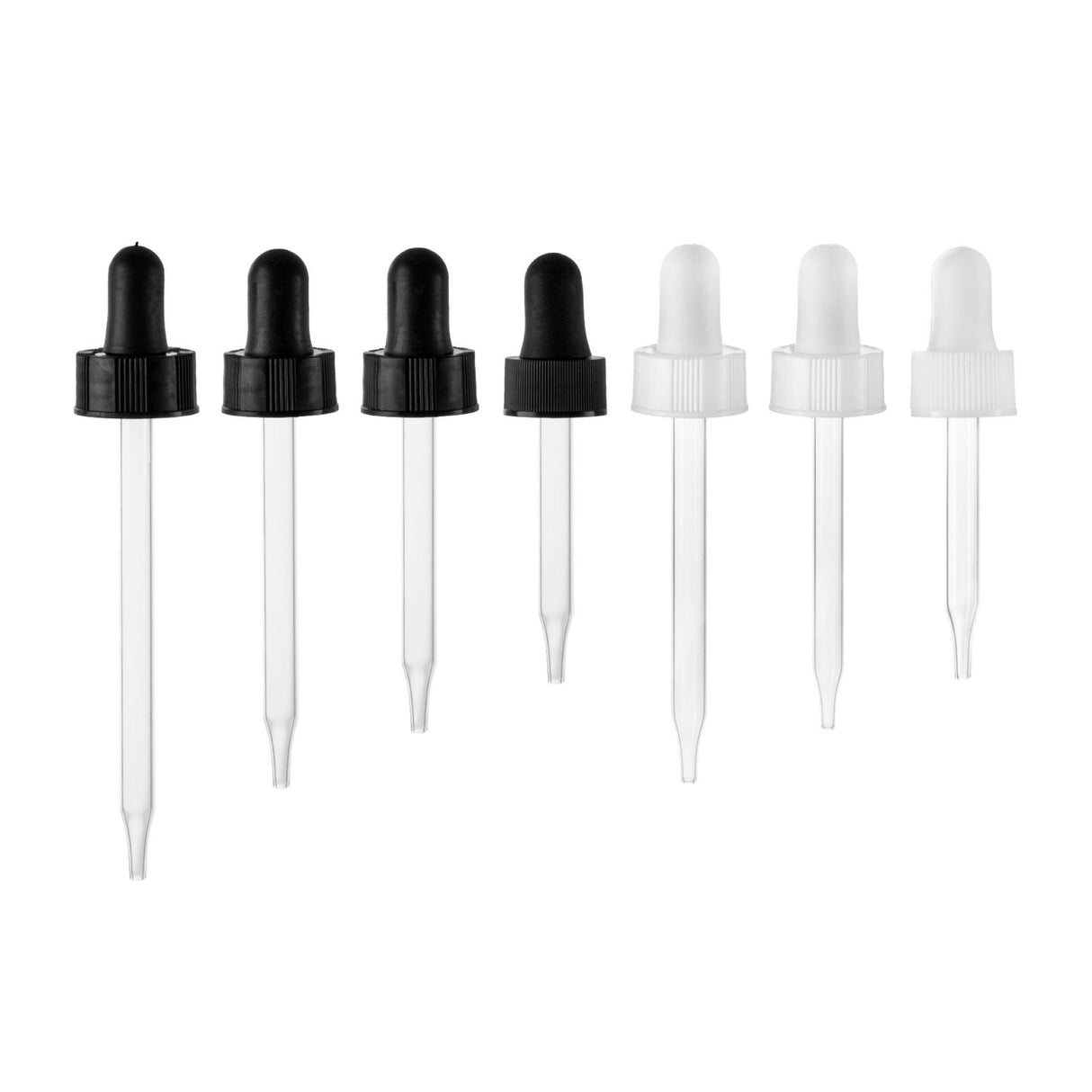 2 oz Glass Dropper Assembly - White (20/400) - Dispensing Caps | General Bottle Supply