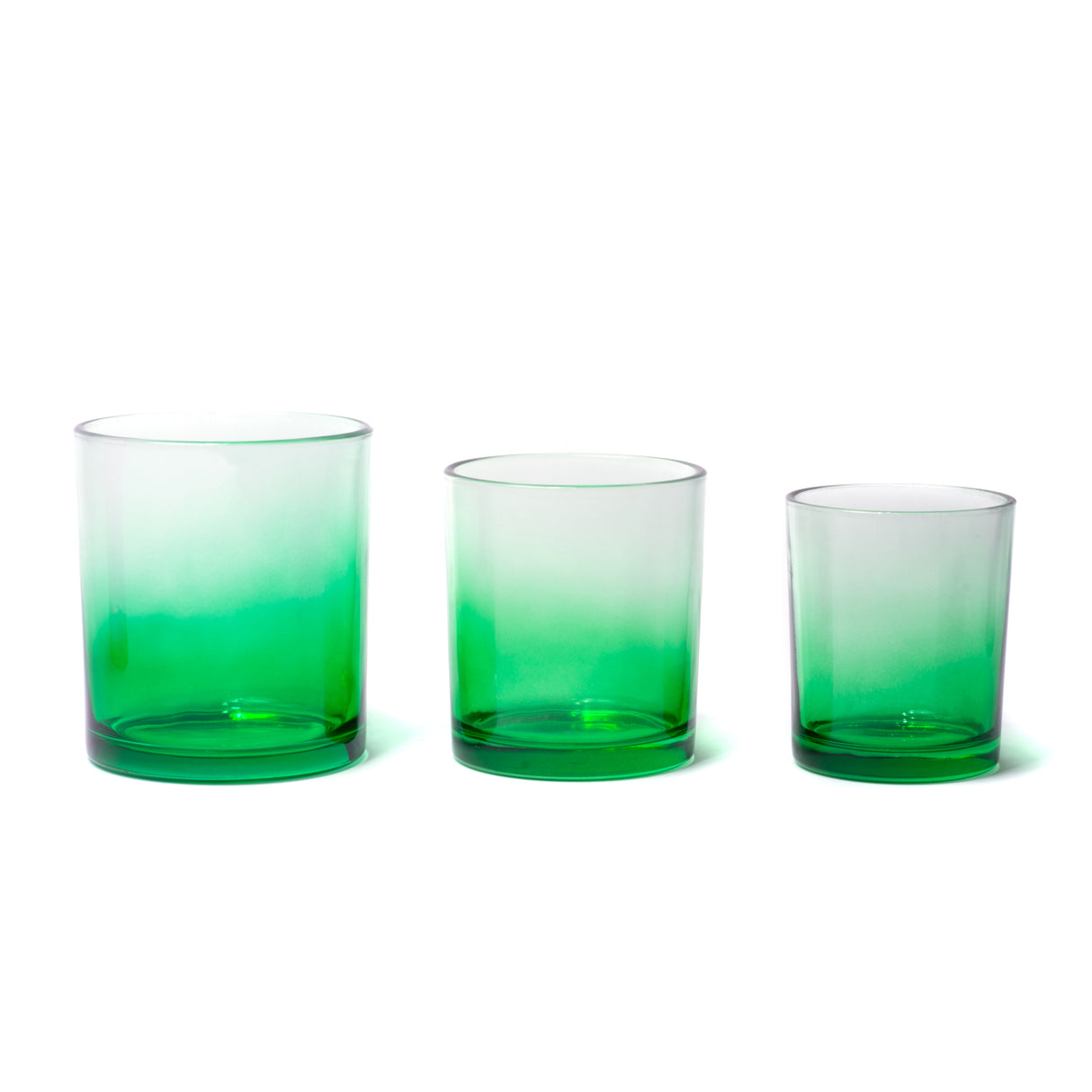 7oz Glass Candle Jar - Green Gradient - Glass Jar | General Bottle Supply
