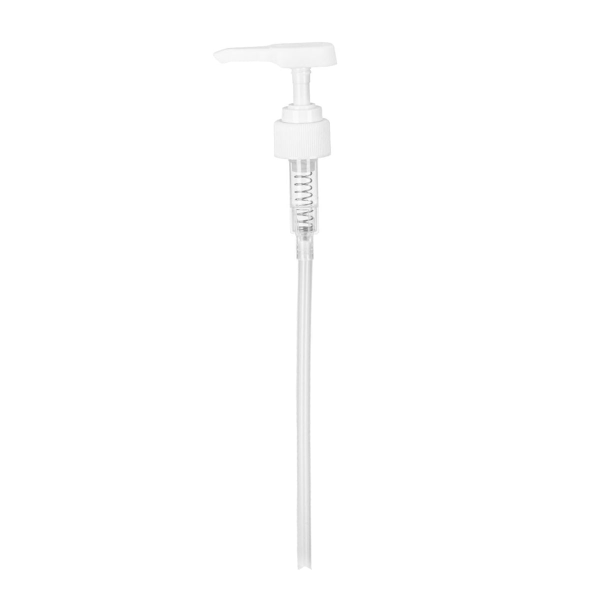 Pump - Heavy Duty Square Head Pump - White (28/410) 9" DT - Dispensing Caps | General Bottle Supply