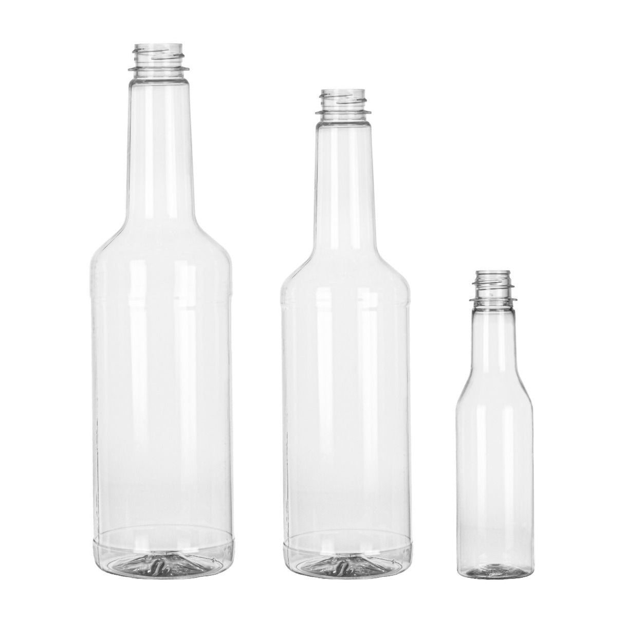 750 ml Long Neck Bar Mix PET Bottles - Clear - Plastic Bottle | General Bottle Supply