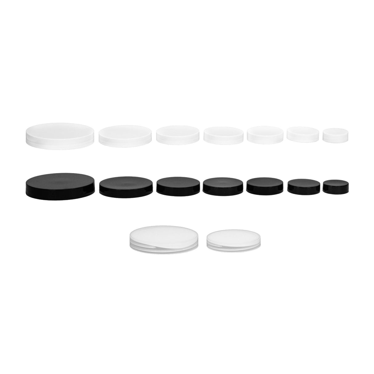 Plastic Smooth Caps with Foam Liner (F217) - White (89/400) - Assorted Caps | General Bottle Supply