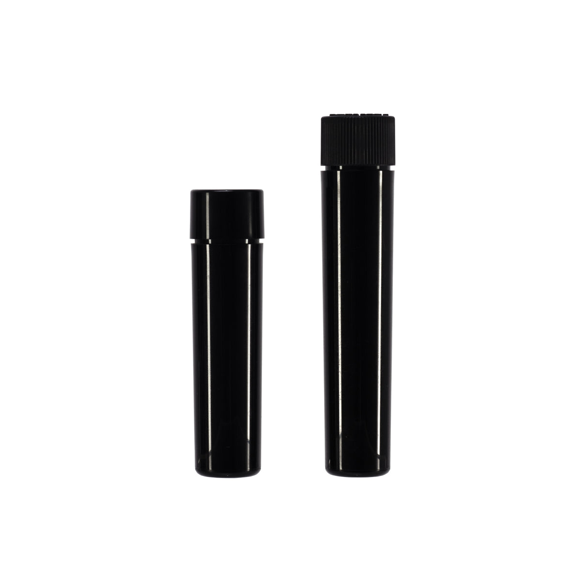 3.3" Tall 10 ml PP Tube (16mm) - Black - Plastic Tube | General Bottle Supply