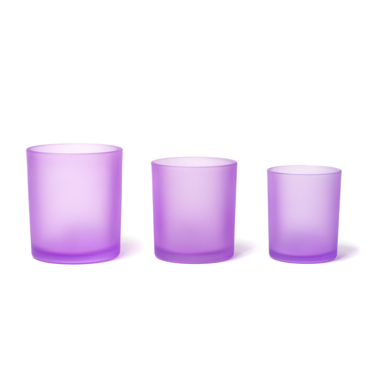 15oz Glass Candle Jar - Purple Frosted - Glass Jar | General Bottle Supply