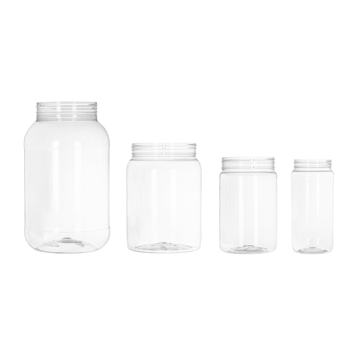 64 oz Round PET Plastic Jars - Clear - Plastic Jar | General Bottle Supply