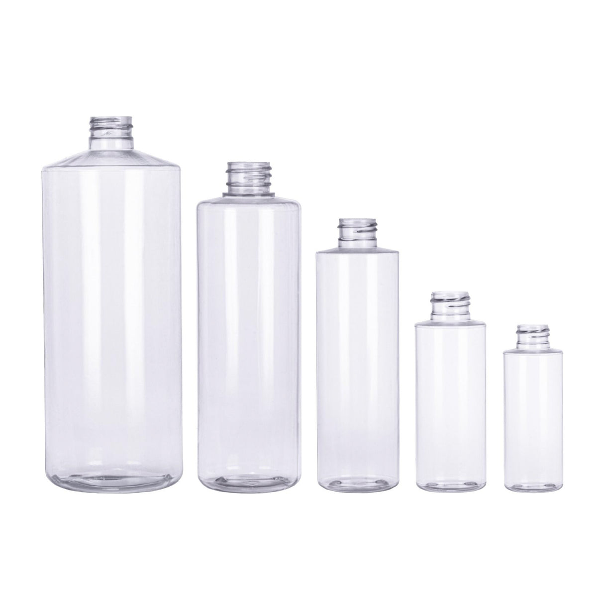 16 oz Cylinder Round PVC Bottles - Clear - Plastic Bottle | General Bottle Supply