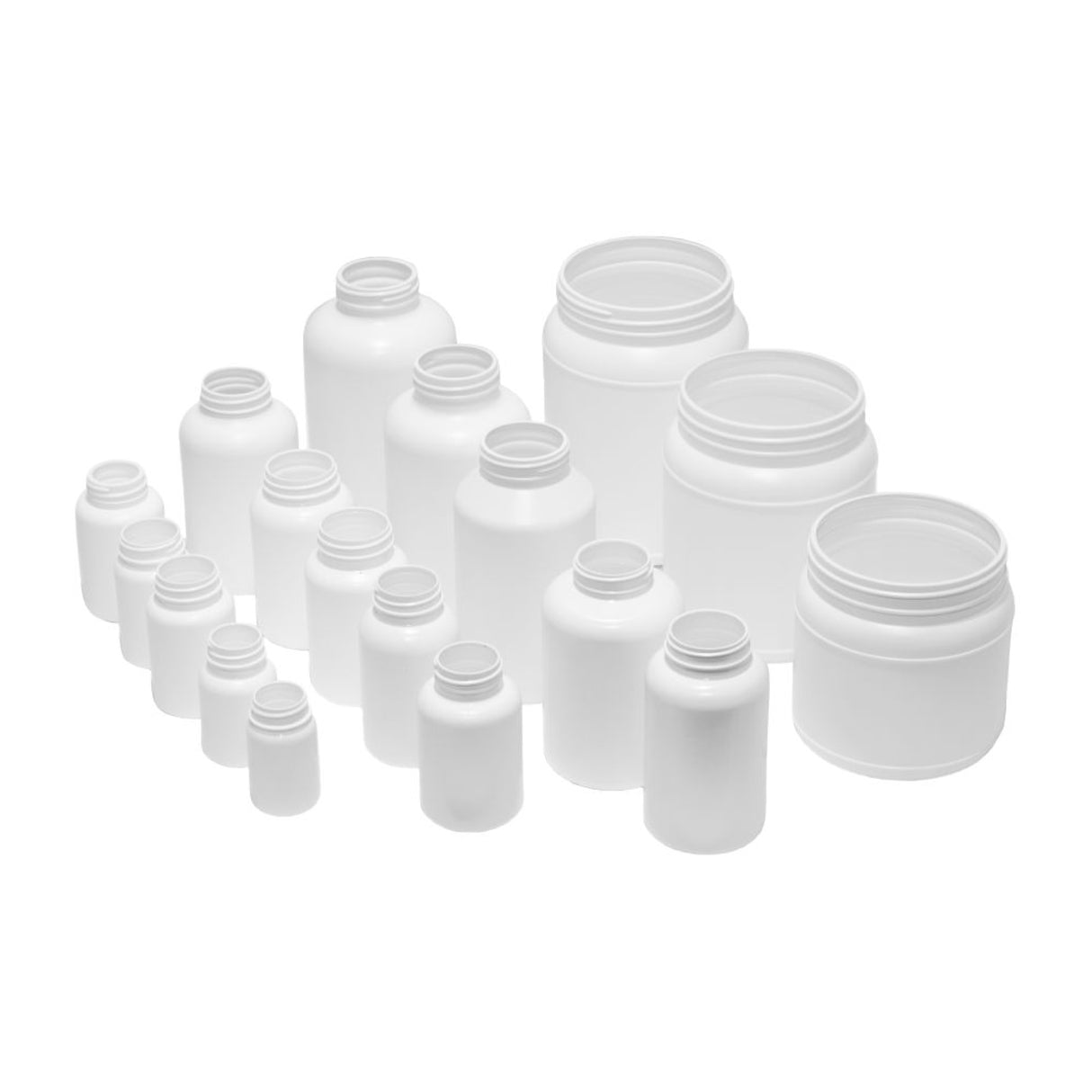 1500 cc Round Packer HDPE Bottles - White - Plastic Bottle | General Bottle Supply
