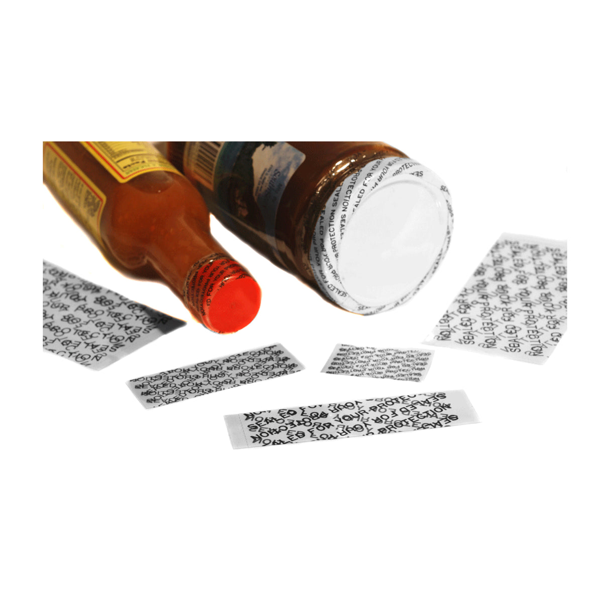 110x50mm Shrink Band with Black Print - Clear - Shrink Band | General Bottle Supply