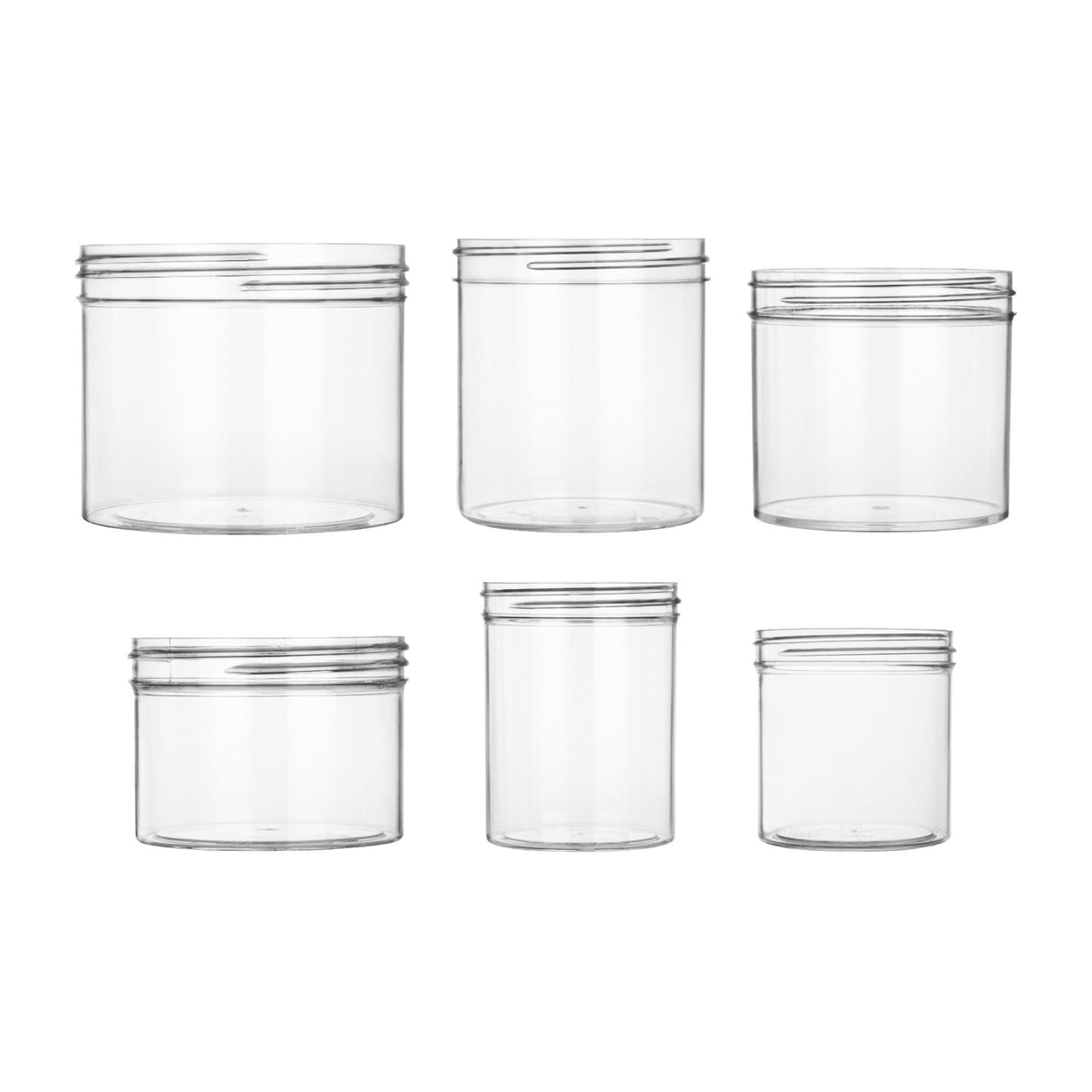 16 oz Single Wall Jar PS - Clear - Plastic Jar | General Bottle Supply