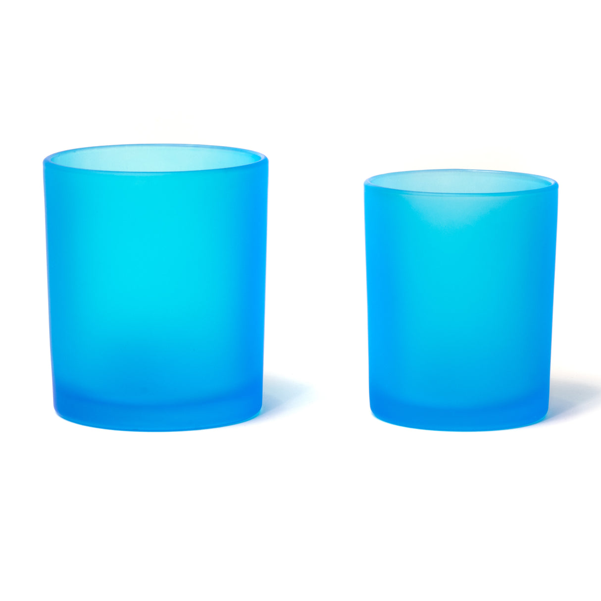 10oz Glass Candle Jar - Sky Blue Frosted - Glass Jar | General Bottle Supply