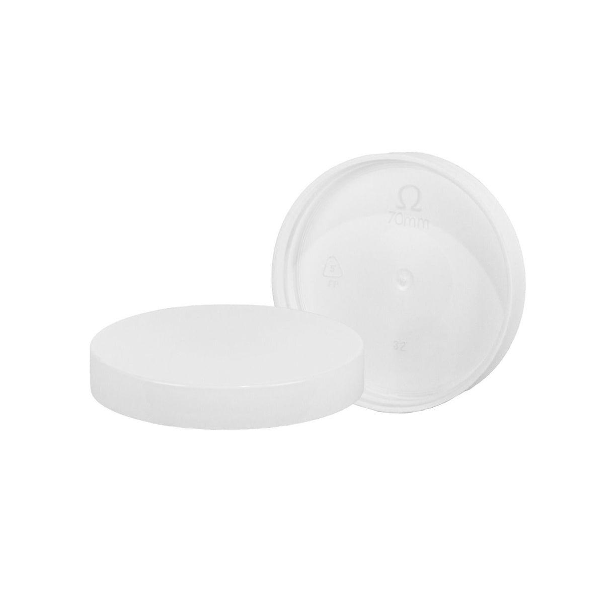 Smooth Unlined Plastic Bottle Caps - White (89/400) - Assorted Caps | General Bottle Supply