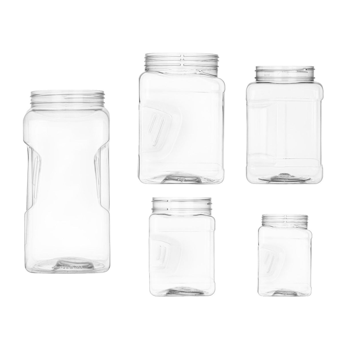 32 oz Square PET Jars - Clear - Plastic Jar | General Bottle Supply