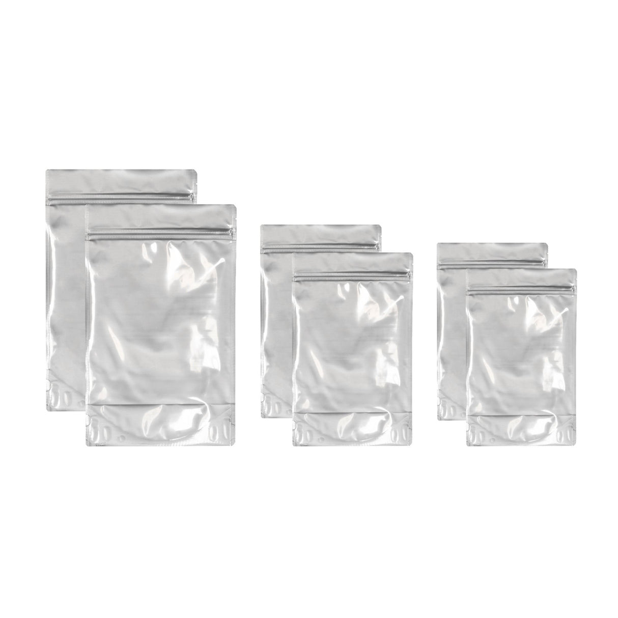 8 oz Stand Up Pouch Flexible Packaging - Poly Foil Clear/Silver - Flexible Packaging | General Bottle Supply
