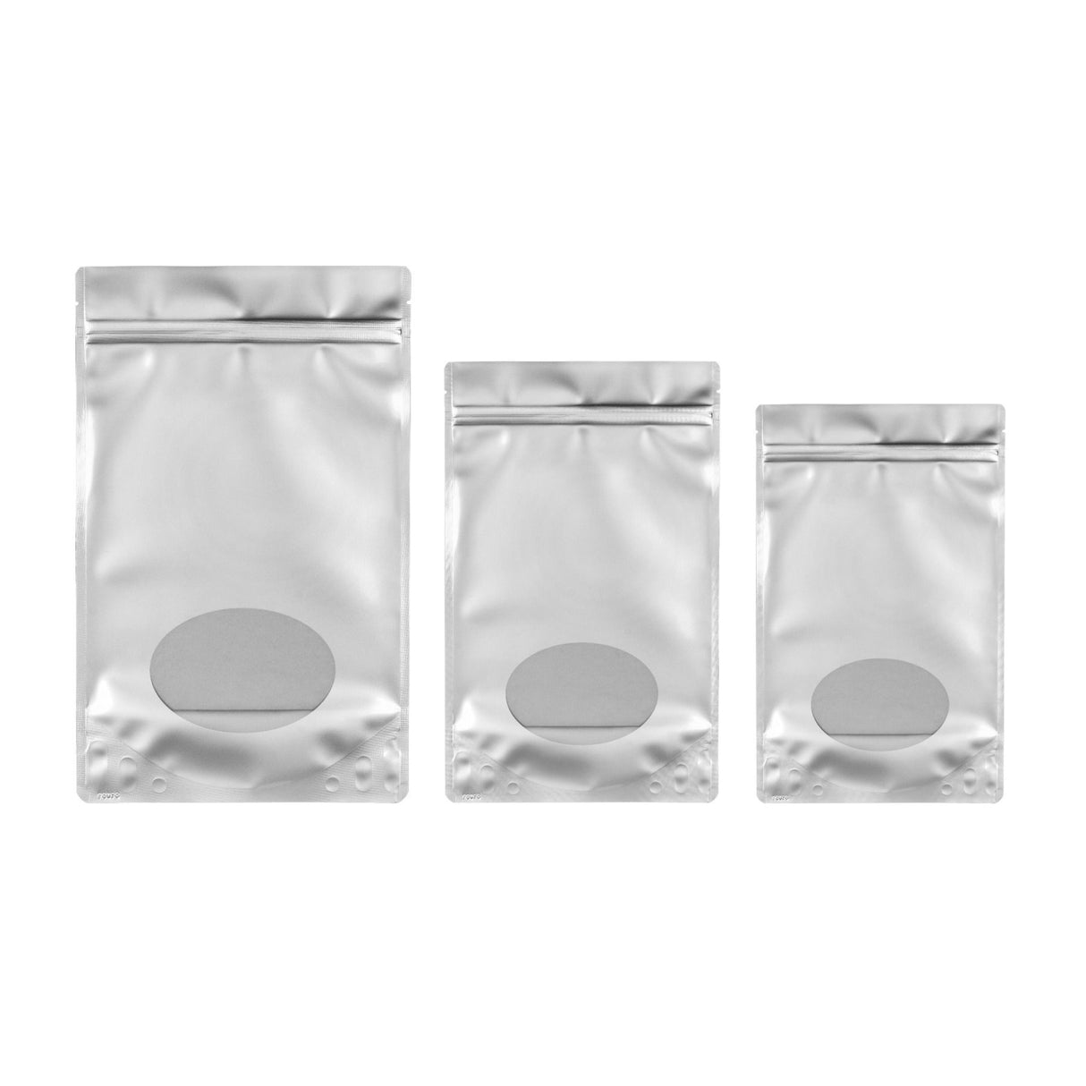 8 oz Stand Up Pouch Flexible Packaging - Poly Silver with Window - Flexible Packaging | General Bottle Supply