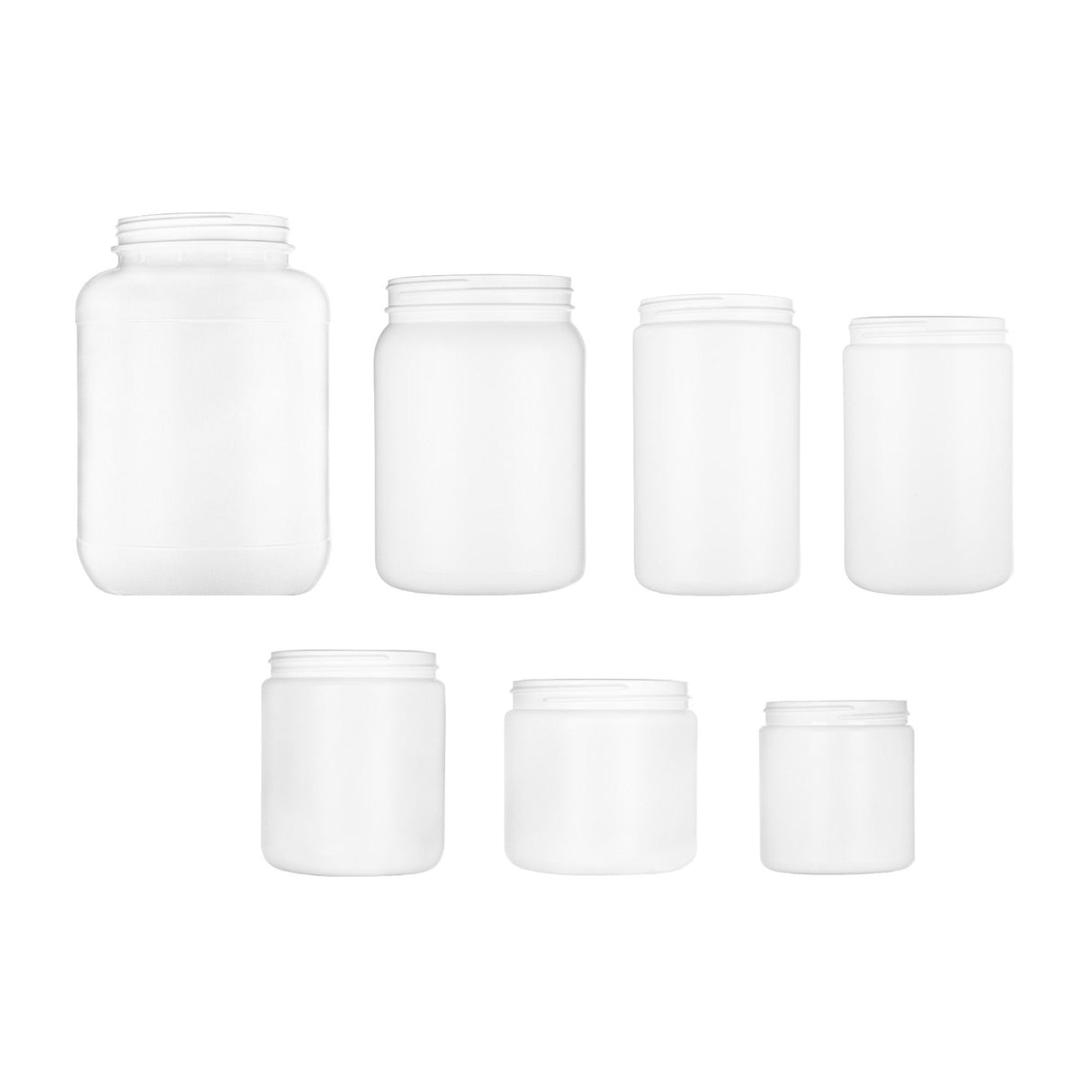 64 oz Wide Mouth HDPE Jars - White - Plastic Jar | General Bottle Supply
