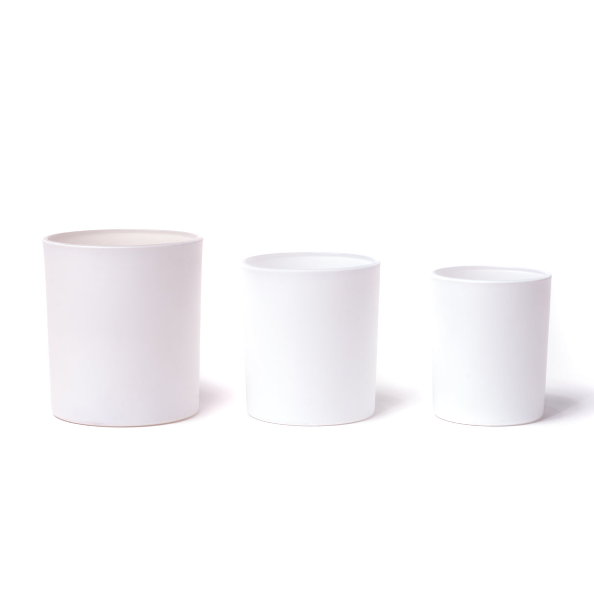 7oz Glass Candle Jar - Matte White - Glass Jar | General Bottle Supply