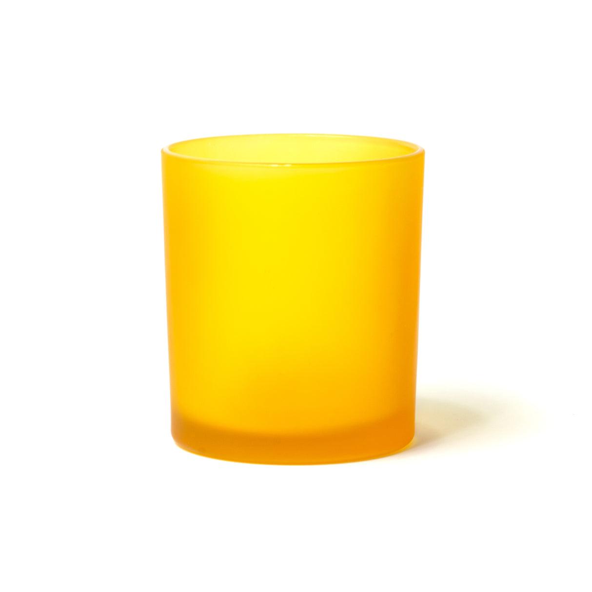 10oz Glass Candle Jar - Yellow Frosted - Glass Jar | General Bottle Supply