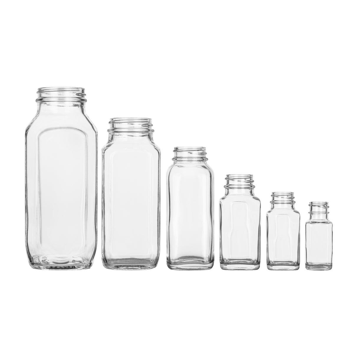 8 oz French Square Bottle - Glass Bottle | General Bottle Supply