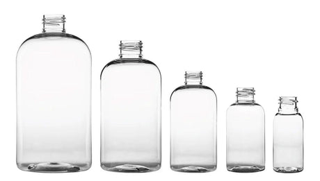 Boston Round plastic bottles in assorted sizes - wholesale | General Bottle Supply