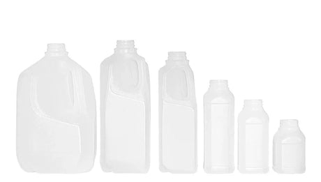 Dairy Square HDPE plastic bottles in assorted sizes - wholesale | General Bottle Supply