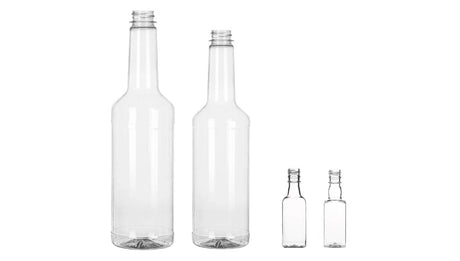 Plastic liquor bottles in assorted sizes - wholesale packaging | General Bottle Supply