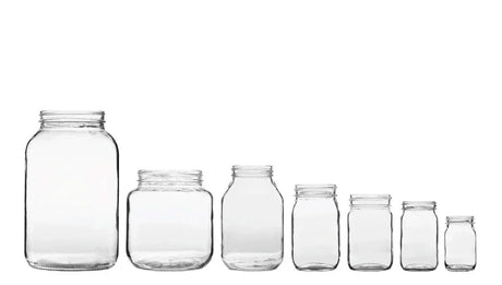 Universal glass jars in assorted sizes - wholesale packaging | General Bottle Supply