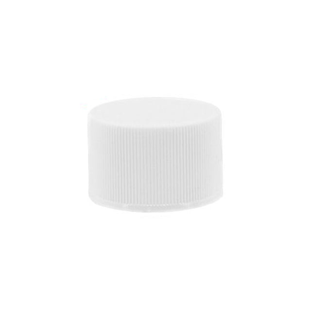 Plastic Ribbed Caps with Foam Liner (F217) - White (110/400) - Assorted Caps | General Bottle Supply
