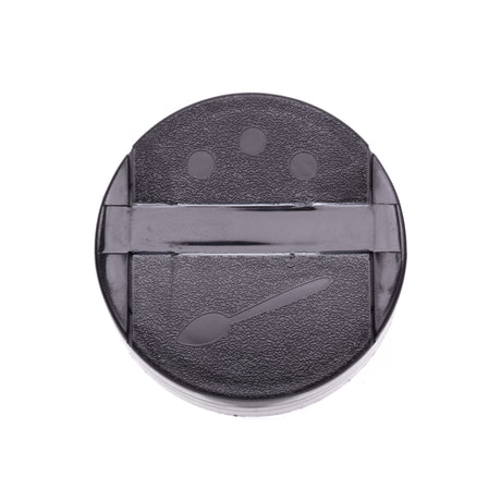 Eco Flap-Rite Flapper Caps with Pressure Sensitive (PS Liner) 5 Hole 0.125 Pour - Black 43/485 - Dispensing Caps | General Bottle Supply