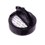 Eco Flap-Rite Flapper Caps with Pressure Sensitive (PS Liner) 0.300 Pour Sifter with 5 Holes - Black 63/485 - Dispensing Caps | General Bottle Supply