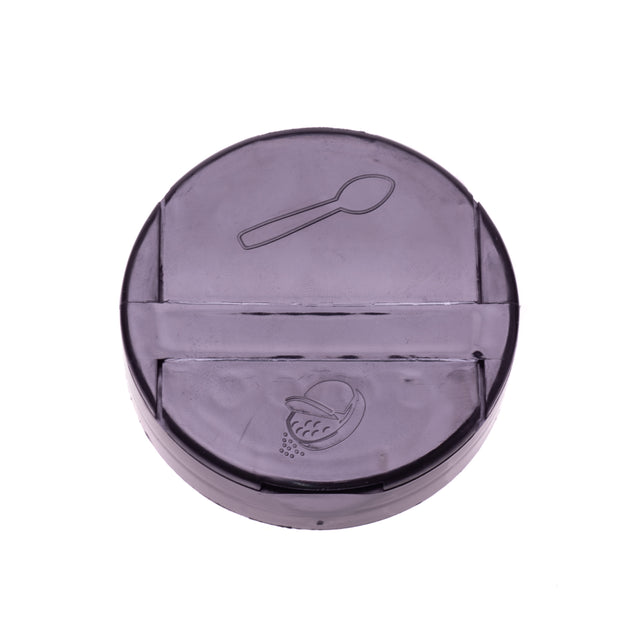 Eco Flap-Rite Flapper Caps with Pressure Sensitive (PS Liner) 0.300 Pour Sifter with 5 Holes - Black 63/485 - Dispensing Caps | General Bottle Supply