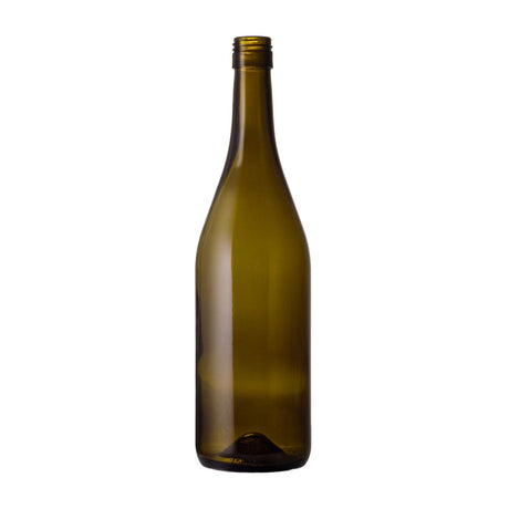 750 ml Antique Green Burgundy Full Punt Screw Cap 454 Grams - Glass Bottle | General Bottle Supply