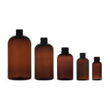 8 oz Boston Round PET Bottles - Amber - Plastic Bottle | General Bottle Supply