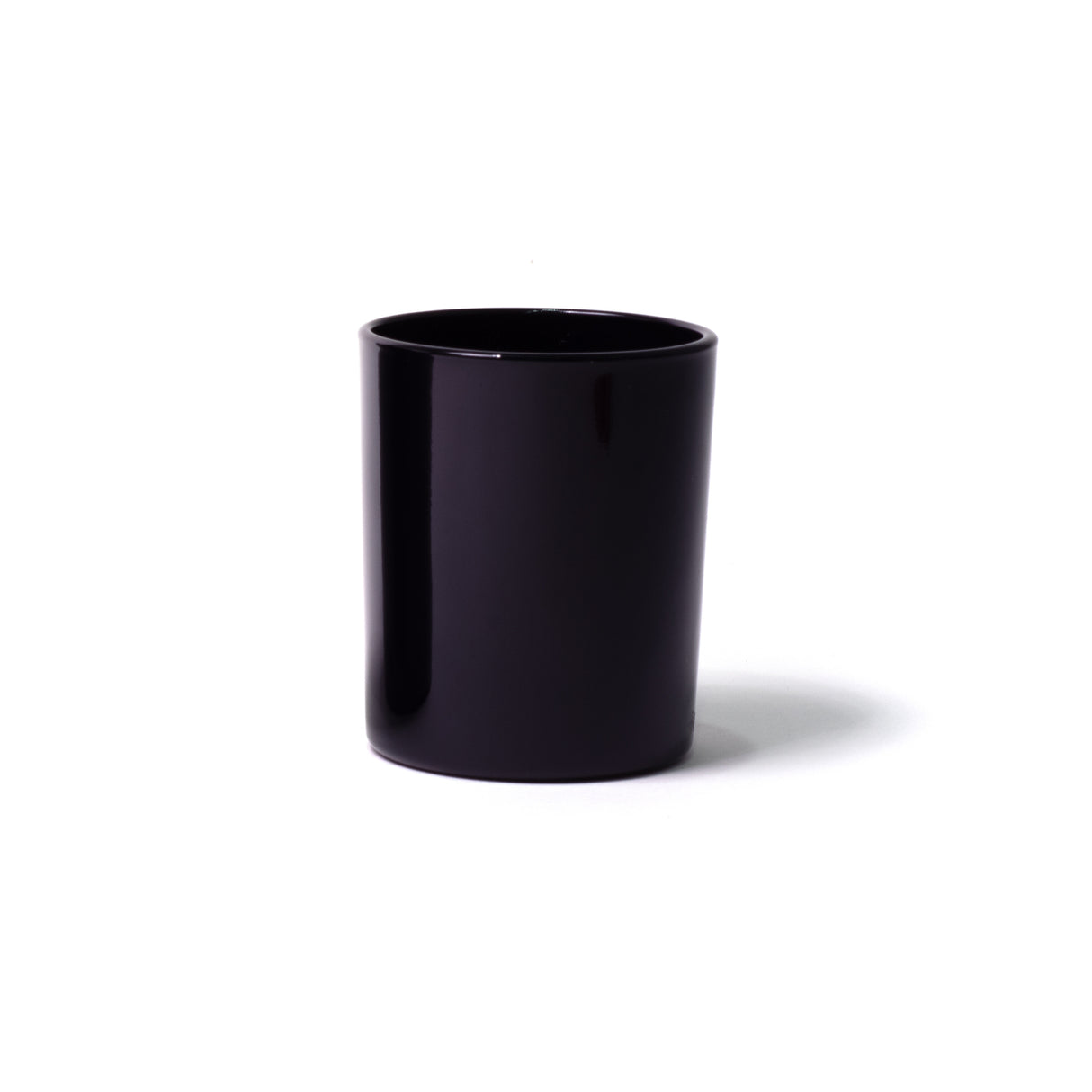 7oz Glass Candle Jar - Black Glossy (External) - Glass Jar | General Bottle Supply