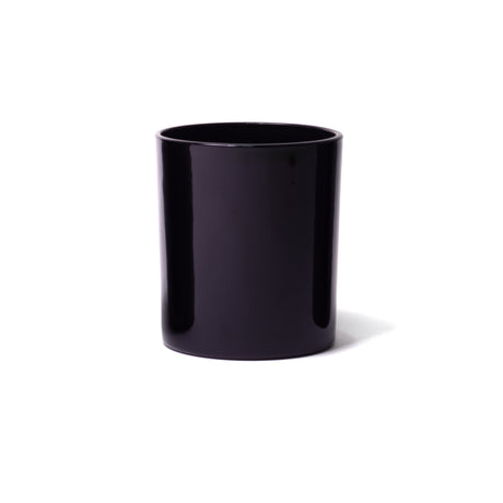 10oz Glass Candle Jar - Black Glossy (External) - Glass Jar | General Bottle Supply