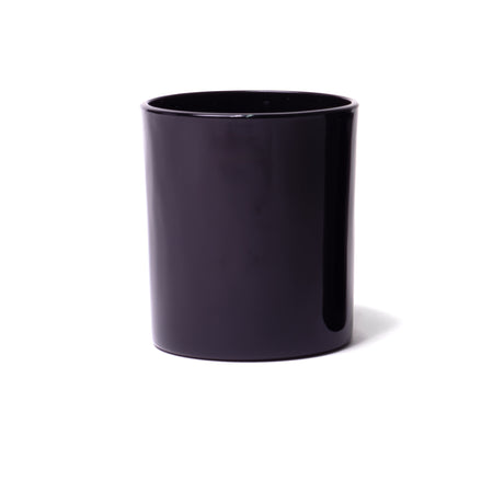 15oz Glass Candle Jar - Black Glossy (External) - Glass Jar | General Bottle Supply