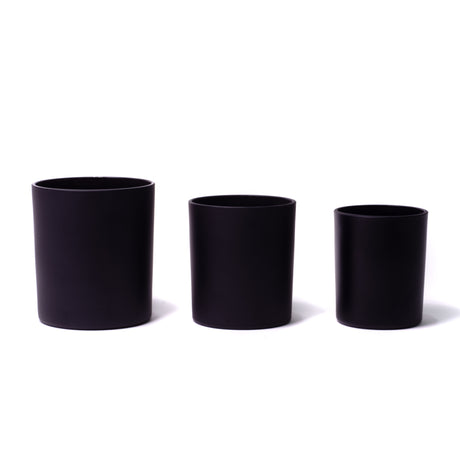 10oz Glass Candle Jar - Black Matte - Glass Jar | General Bottle Supply