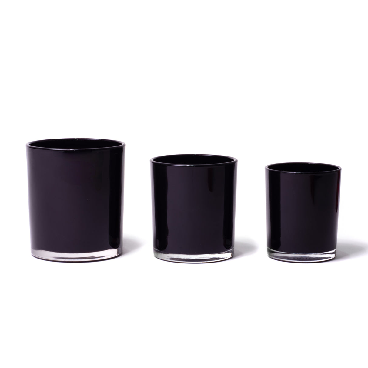 10oz Glass Candle Jar - Black (Internal) - Glass Jar | General Bottle Supply