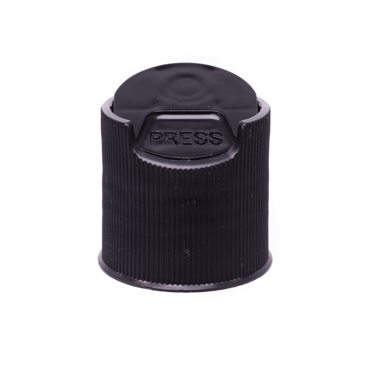 Disc or Press Top - Ribbed - Black (24/410) - Dispensing Caps | General Bottle Supply