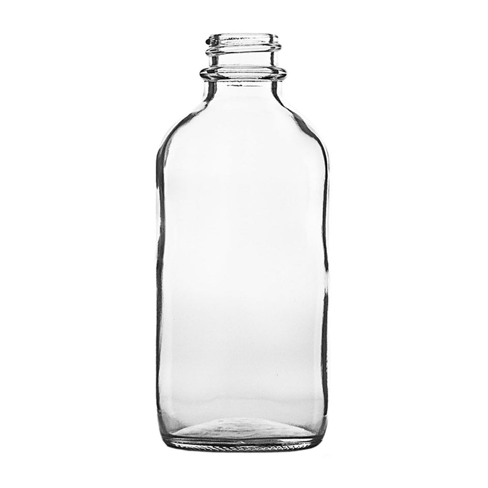 4 oz Boston Round Bottle - Flint - Glass Bottle | General Bottle Supply