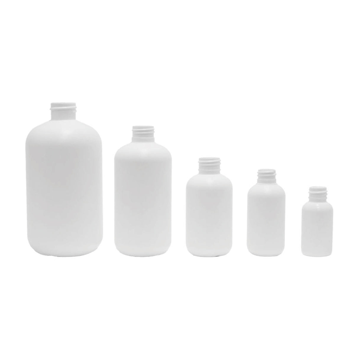 8 oz Boston Round HDPE Bottle - White - Plastic Bottle | General Bottle Supply