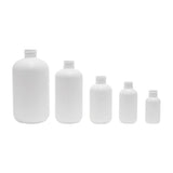 8 oz Boston Round HDPE Bottle - White - Plastic Bottle | General Bottle Supply