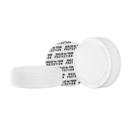 Child Resistant Caps - Pressure Sensitive - White (38/400) - Assorted Caps | General Bottle Supply