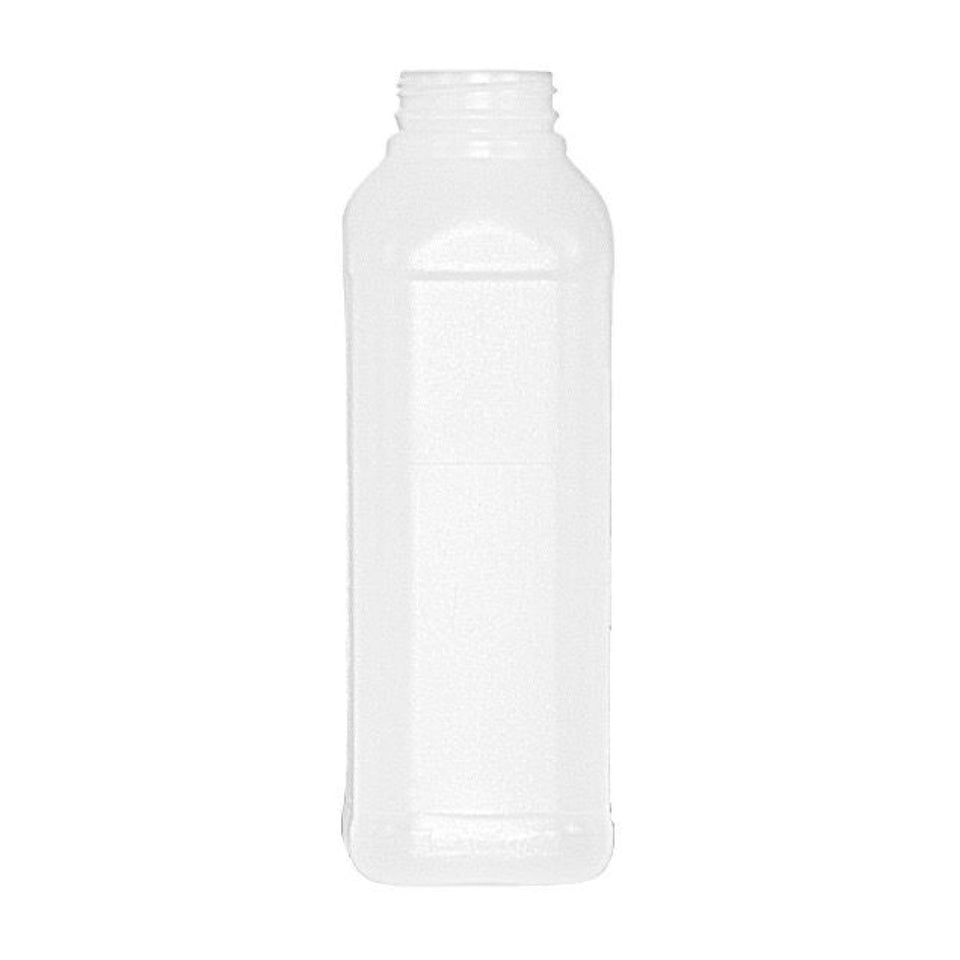 16 oz Dairy Square HDPE Bottles - Natural - Plastic Bottle | General Bottle Supply