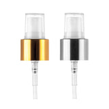 Fine Mist Sprayer White with Gold Collar - Imported (24/410) - Dispensing Caps | General Bottle Supply