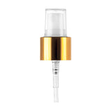 Fine Mist Sprayer White with Gold Collar - Imported (24/410) - Dispensing Caps | General Bottle Supply